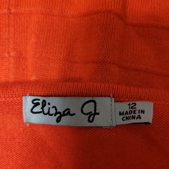 Eliza J Red Knit Maxi Dress Sz 12 Fit & Flare Drop Waist Dopamine Dressing - Picture 5 of 7